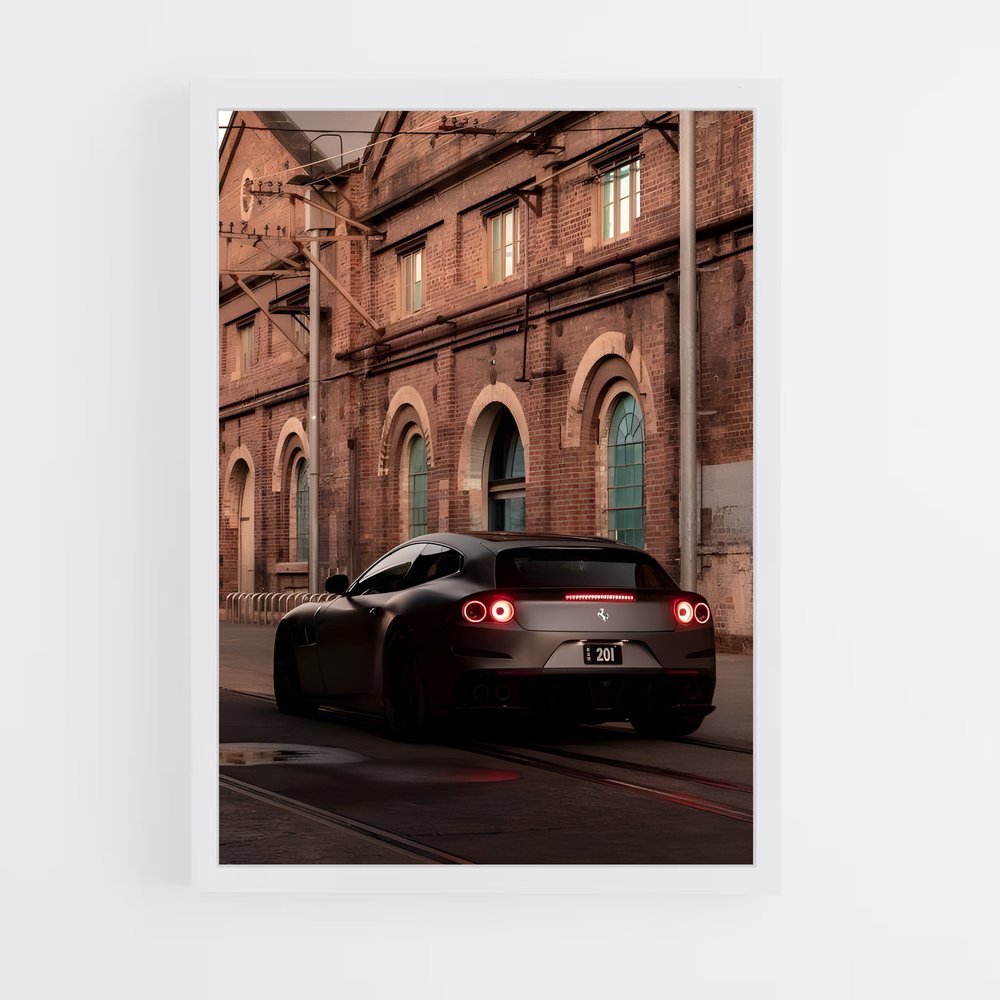 Poster Velocity Noire – affiche Ferrari (vue 3)