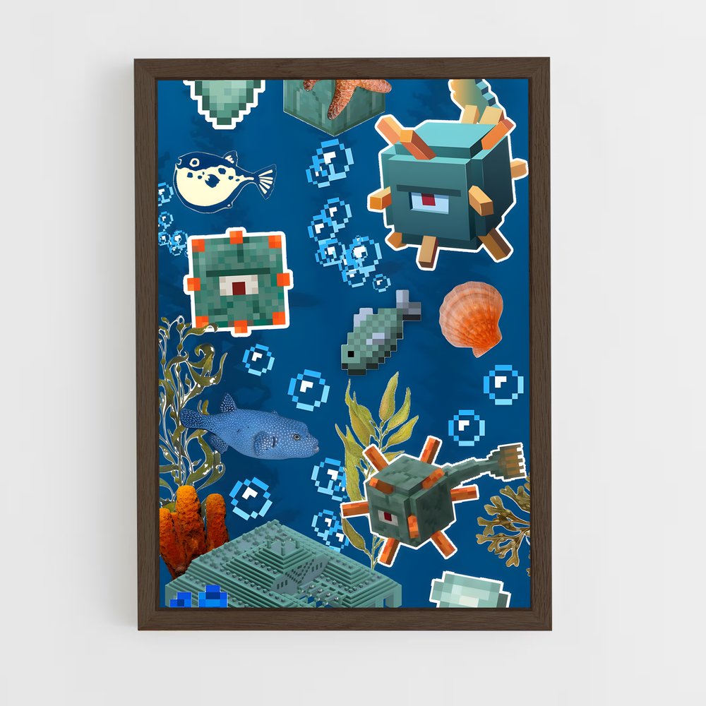 Poster Écosystème Aquatique – affiche Minecraft (vue 5)