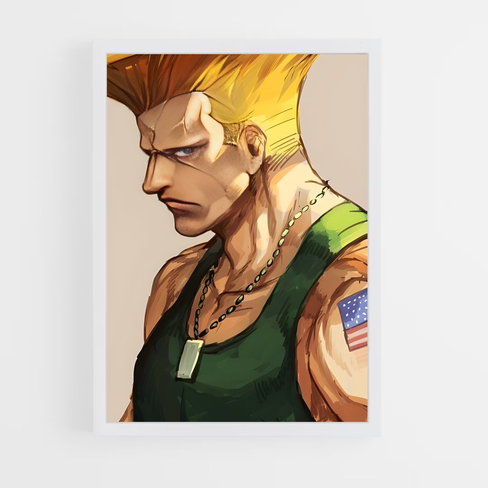Poster Le Héros au Drapeau – affiche Street Fighter (vue 3)