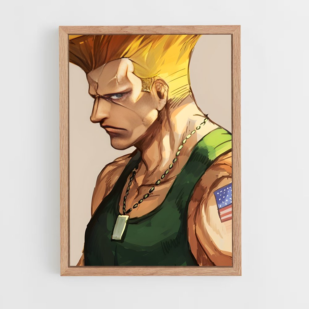 Poster Le Héros au Drapeau – affiche Street Fighter (vue 4)