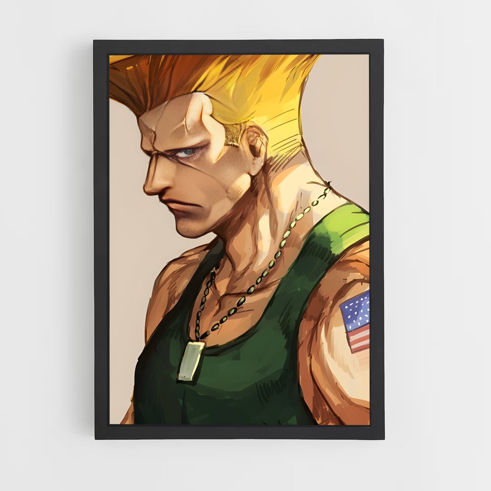 Poster Le Héros au Drapeau – affiche Street Fighter (vue 2)