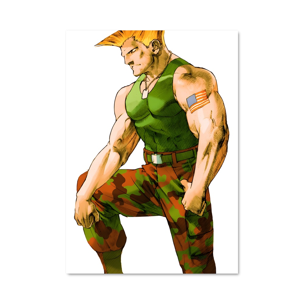 Poster Camouflage Hero – affiche Street Fighter