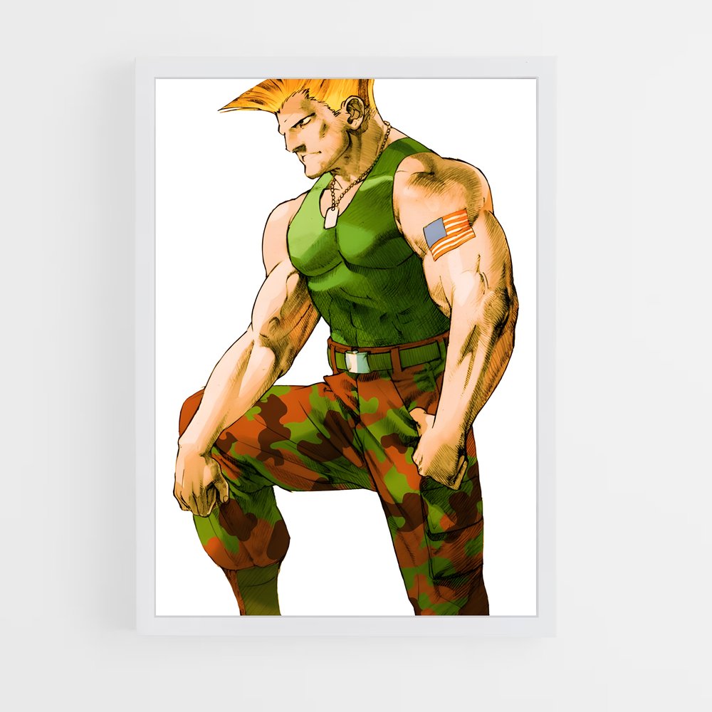 Poster Camouflage Hero – affiche Street Fighter (vue 3)