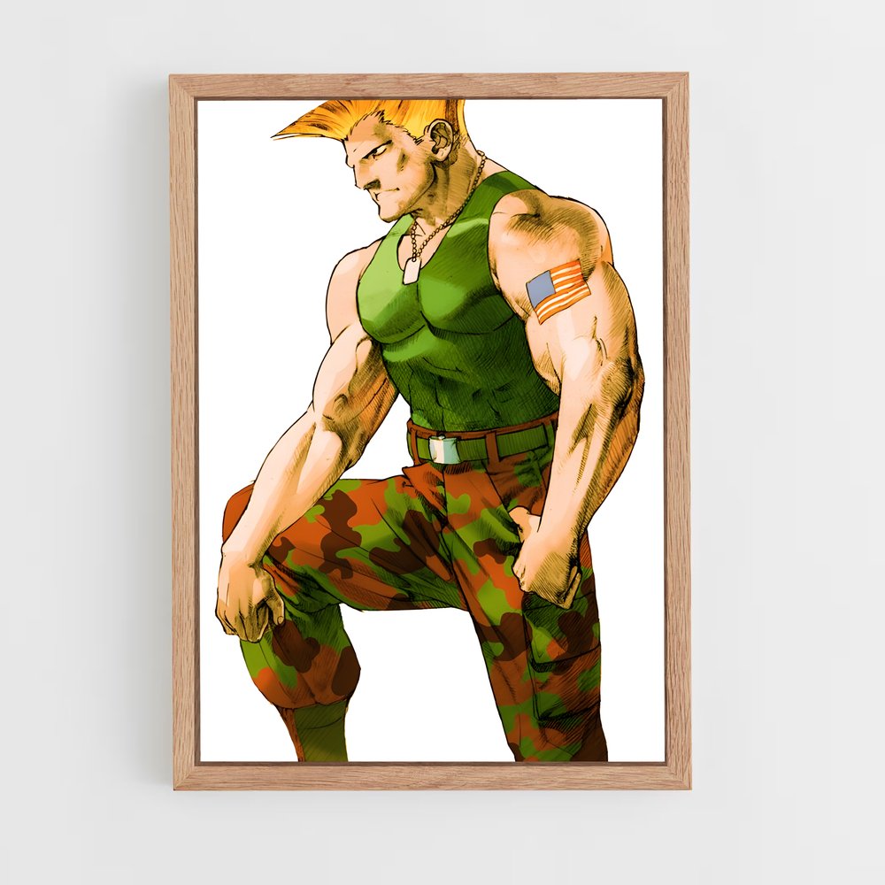 Poster Camouflage Hero – affiche Street Fighter (vue 4)