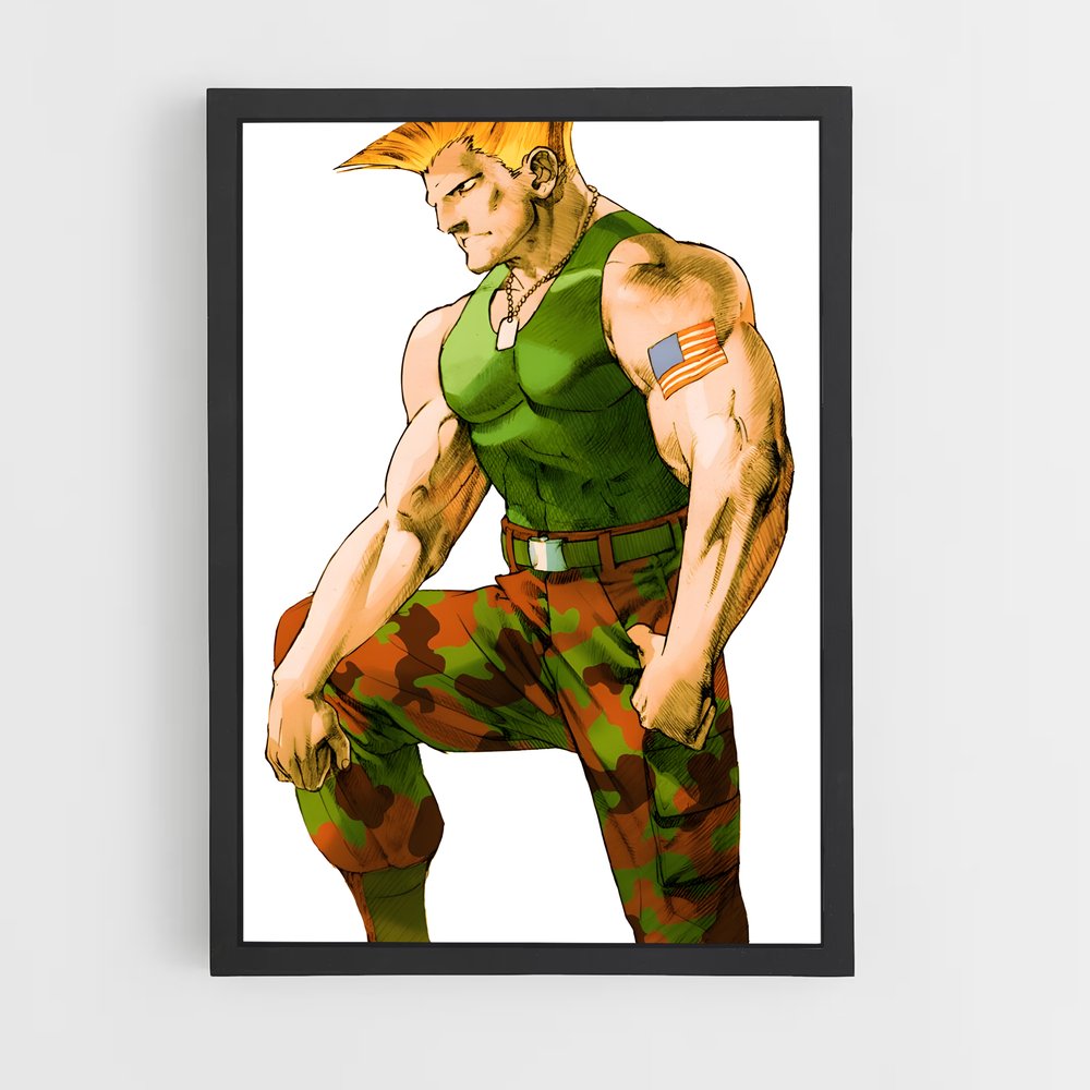 Poster Camouflage Hero – affiche Street Fighter (vue 2)