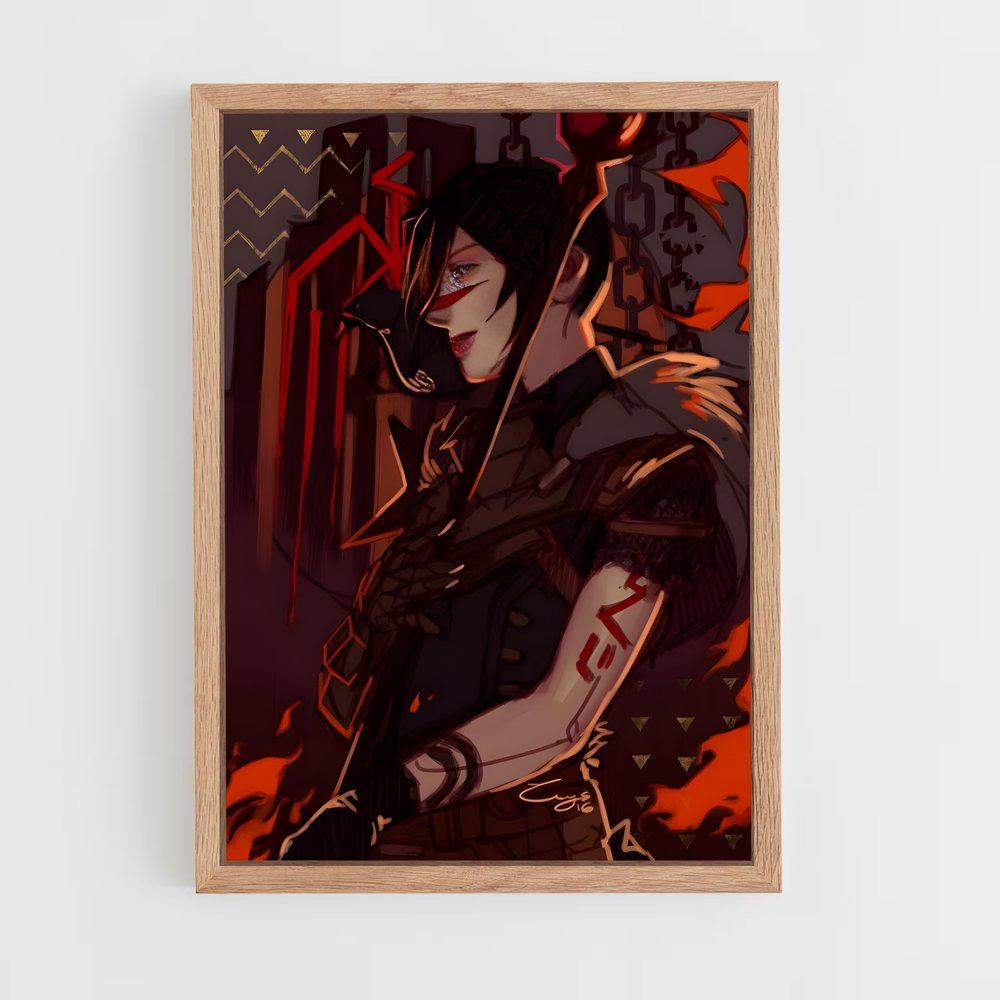 Poster L'Assassin Rouge – affiche Dragon age (vue 4)