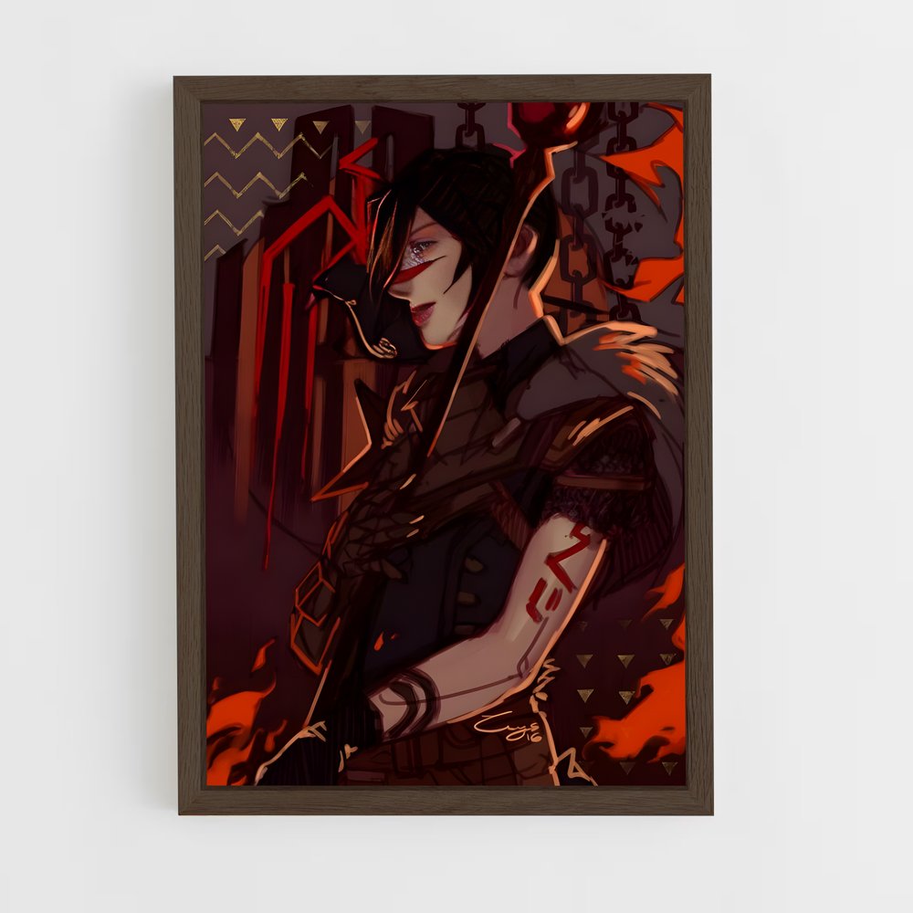 Poster L'Assassin Rouge – affiche Dragon age (vue 5)