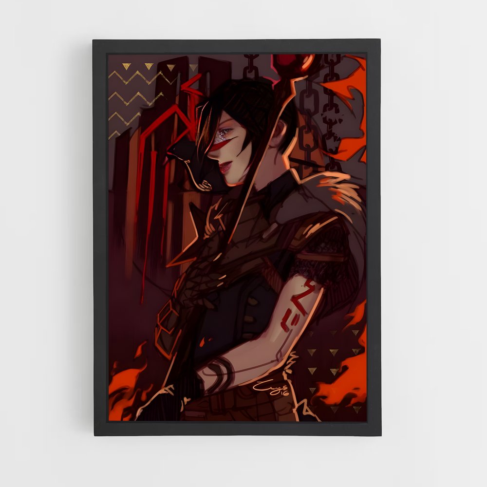 Poster L'Assassin Rouge – affiche Dragon age (vue 2)