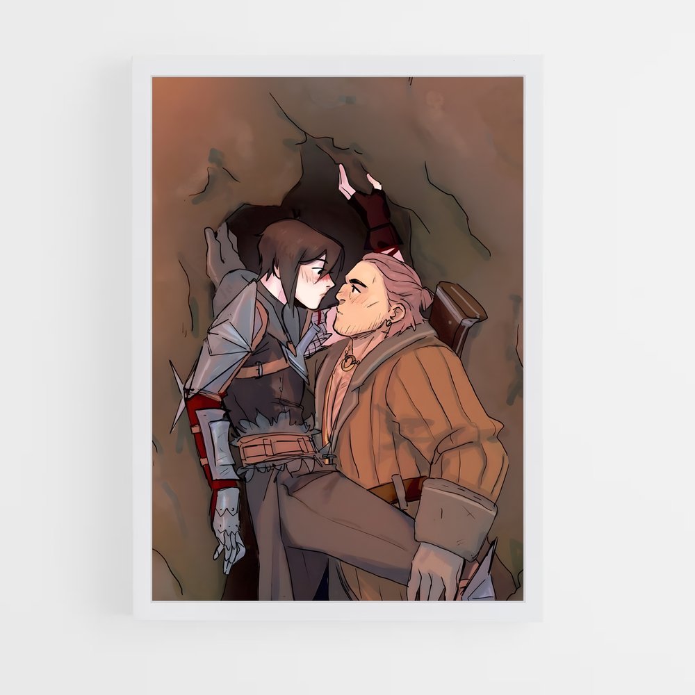 Poster Étreinte Cachée – affiche Dragon age (vue 3)