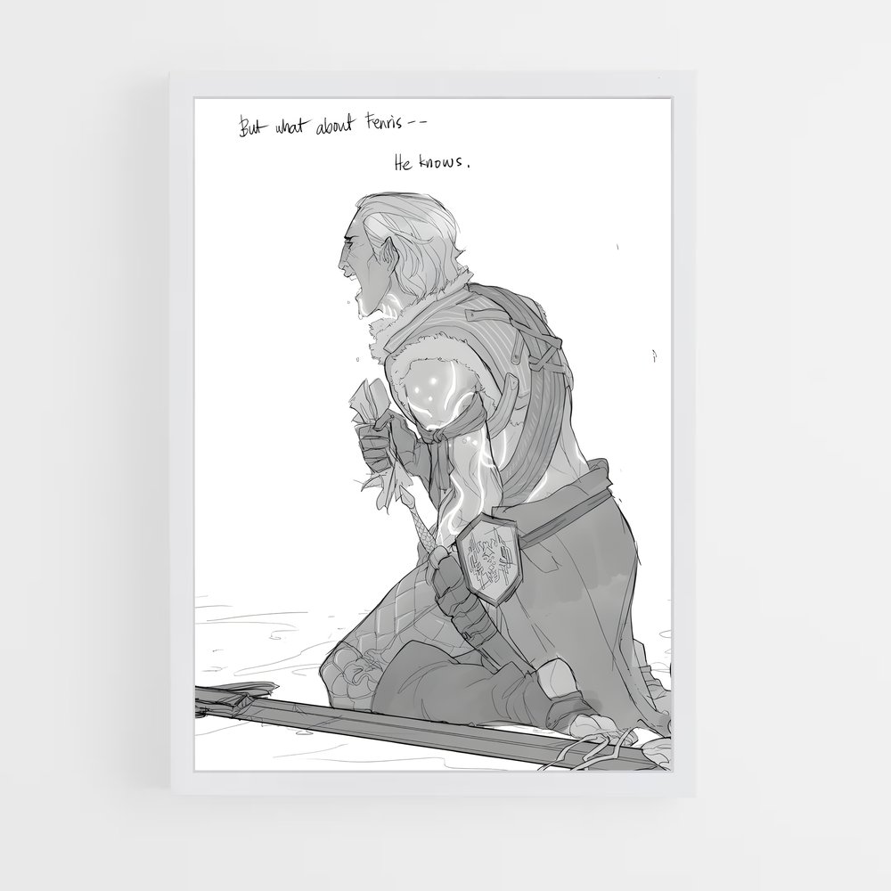 Poster Assise dans la Sérénité – affiche Dragon age (vue 3)