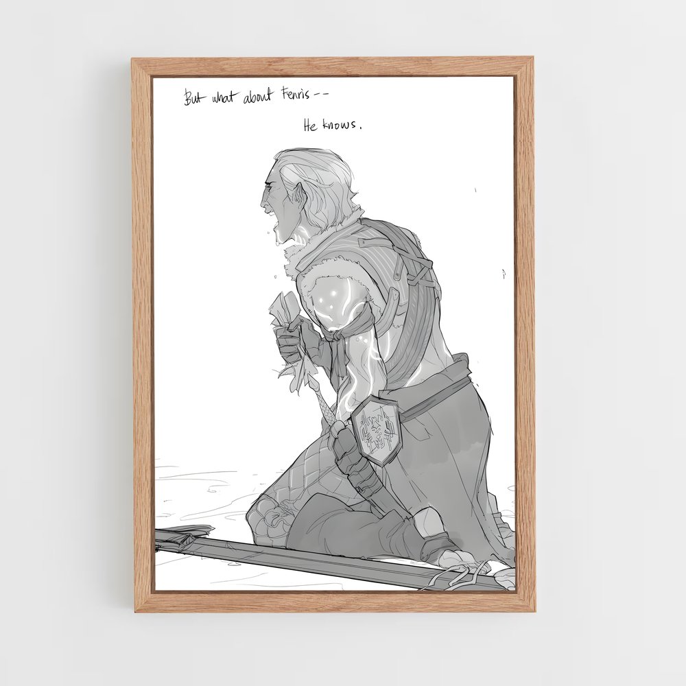 Poster Assise dans la Sérénité – affiche Dragon age (vue 4)