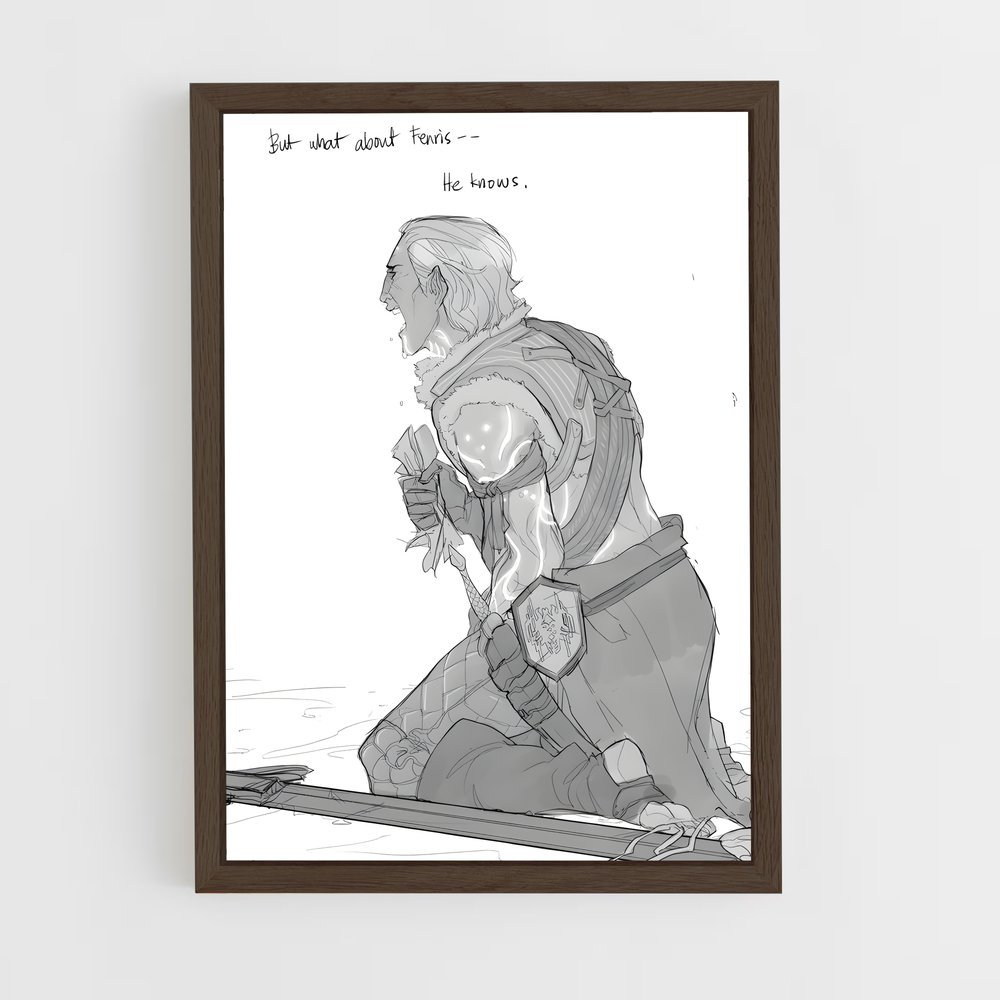 Poster Assise dans la Sérénité – affiche Dragon age (vue 5)