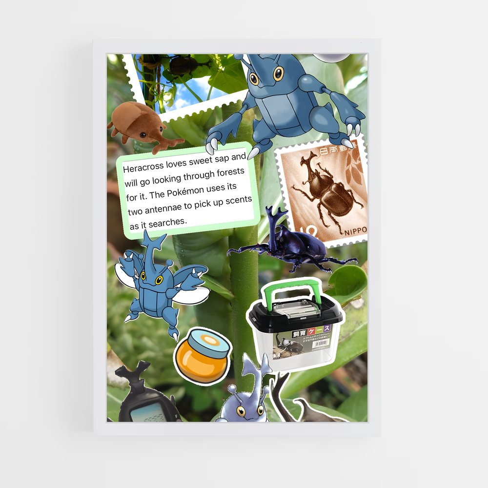 Poster Heracross et ses Amis – affiche Pokemon (vue 3)