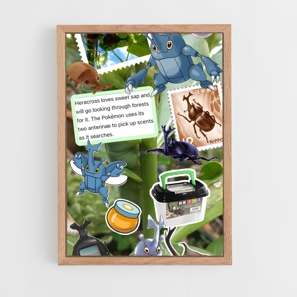 Poster Heracross et ses Amis – affiche Pokemon (vue 4)
