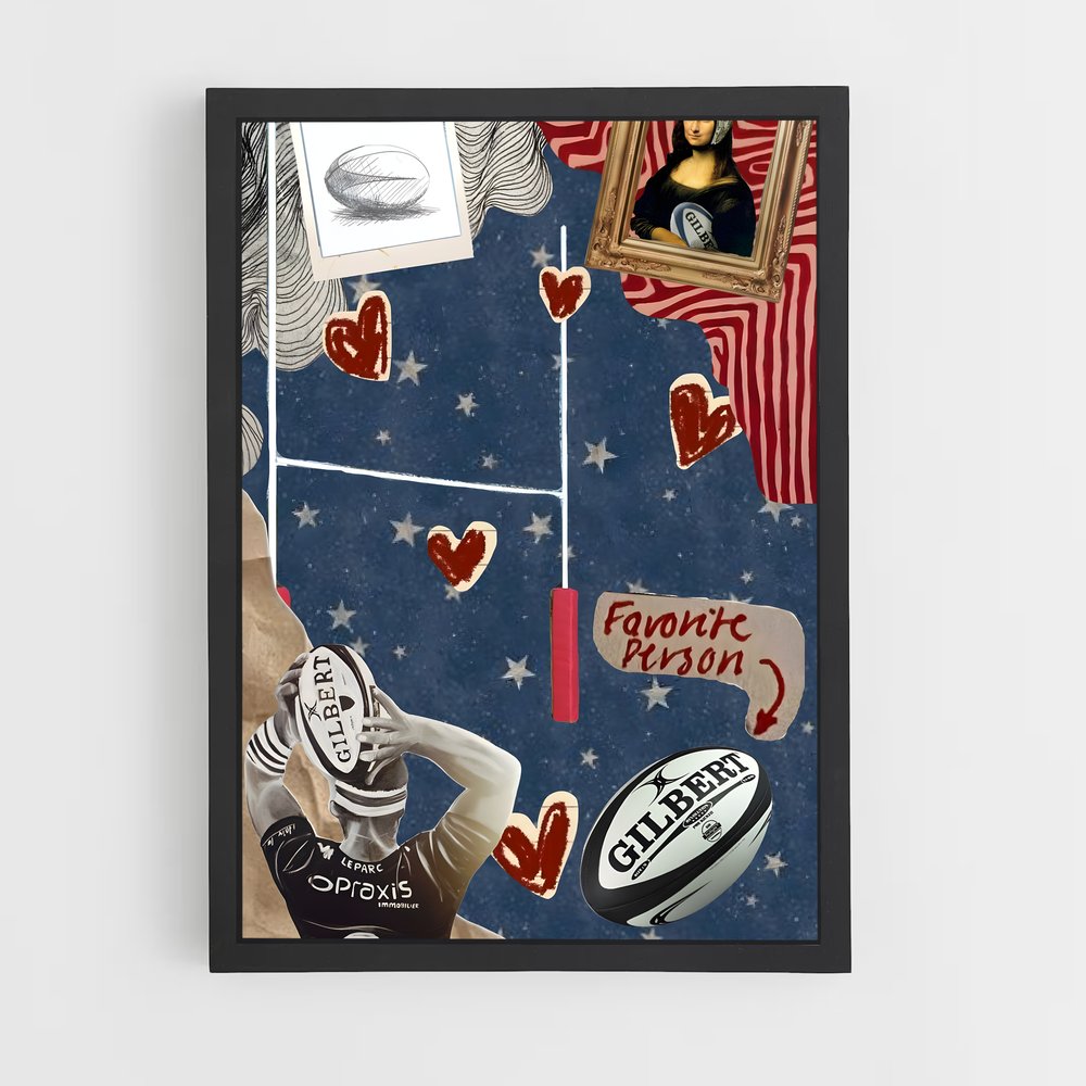 Poster Échos des Highlands – affiche Rugby (vue 2)