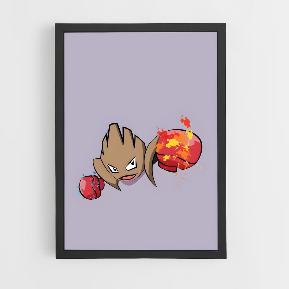 Poster Punchy Hitmonchan – affiche Pokemon (vue 2)