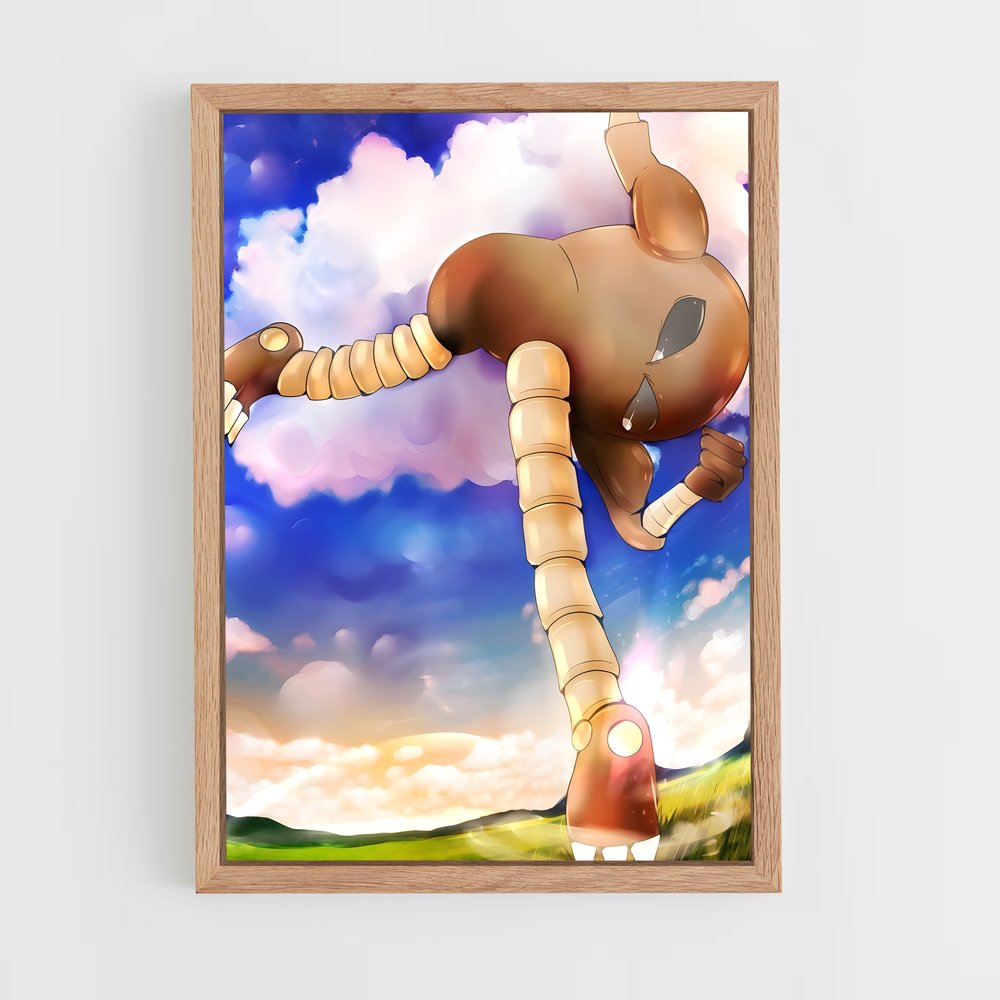 Poster Hitmonlee en Plein Air – affiche Pokemon (vue 4)