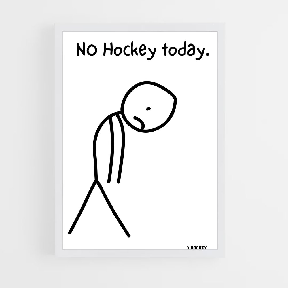 Poster No Hockey Day – affiche Hockey sur glace (vue 3)