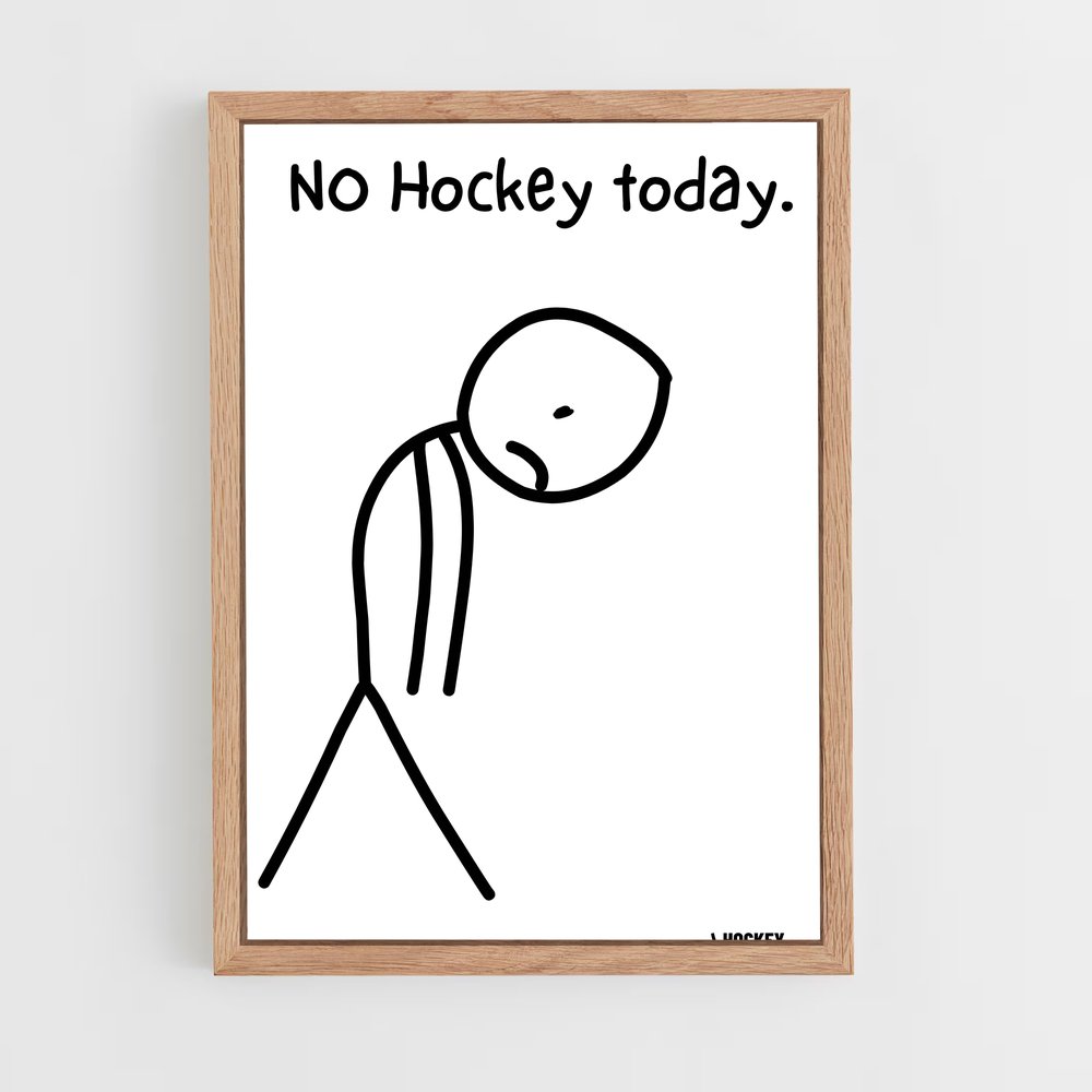 Poster No Hockey Day – affiche Hockey sur glace (vue 4)