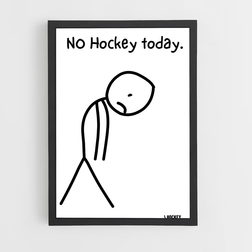 Poster No Hockey Day – affiche Hockey sur glace (vue 2)