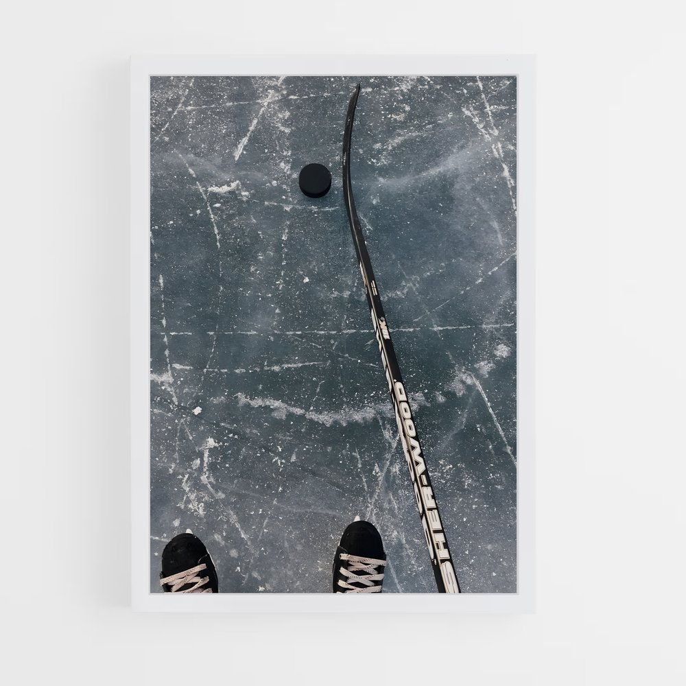Poster Glisse et Fracas – affiche Hockey sur glace (vue 3)