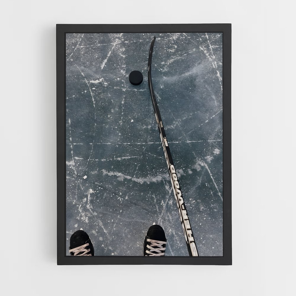 Poster Glisse et Fracas – affiche Hockey sur glace (vue 2)