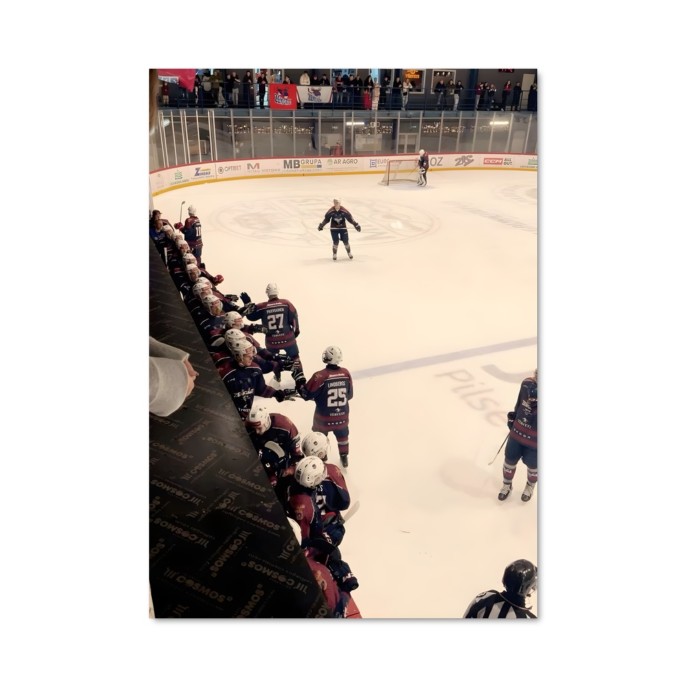 Poster La Glace Électrisante – affiche Hockey sur glace