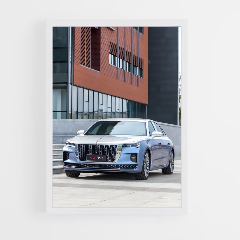 Poster Horizon Bleu – affiche Hongqi (vue 3)
