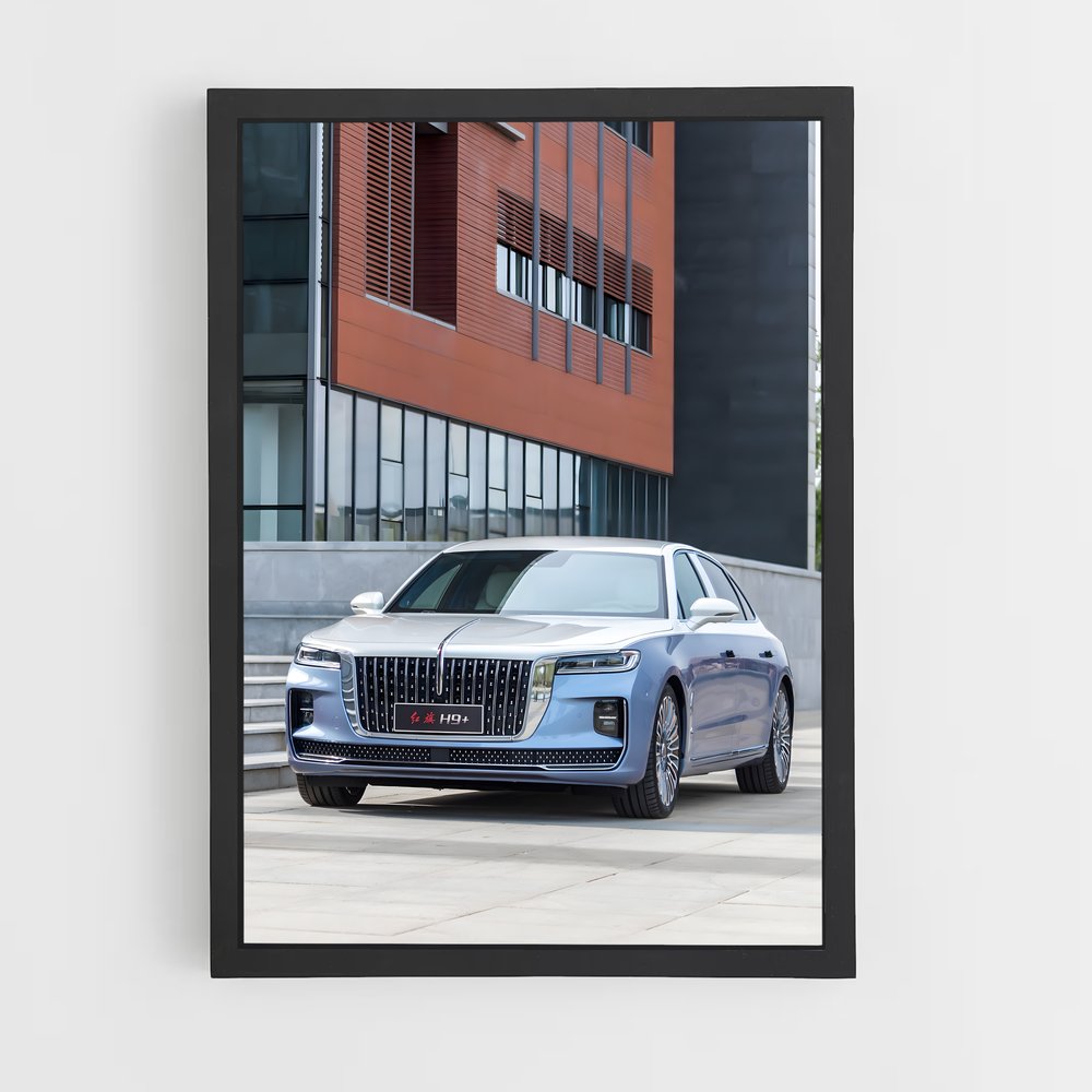 Poster Horizon Bleu – affiche Hongqi (vue 2)