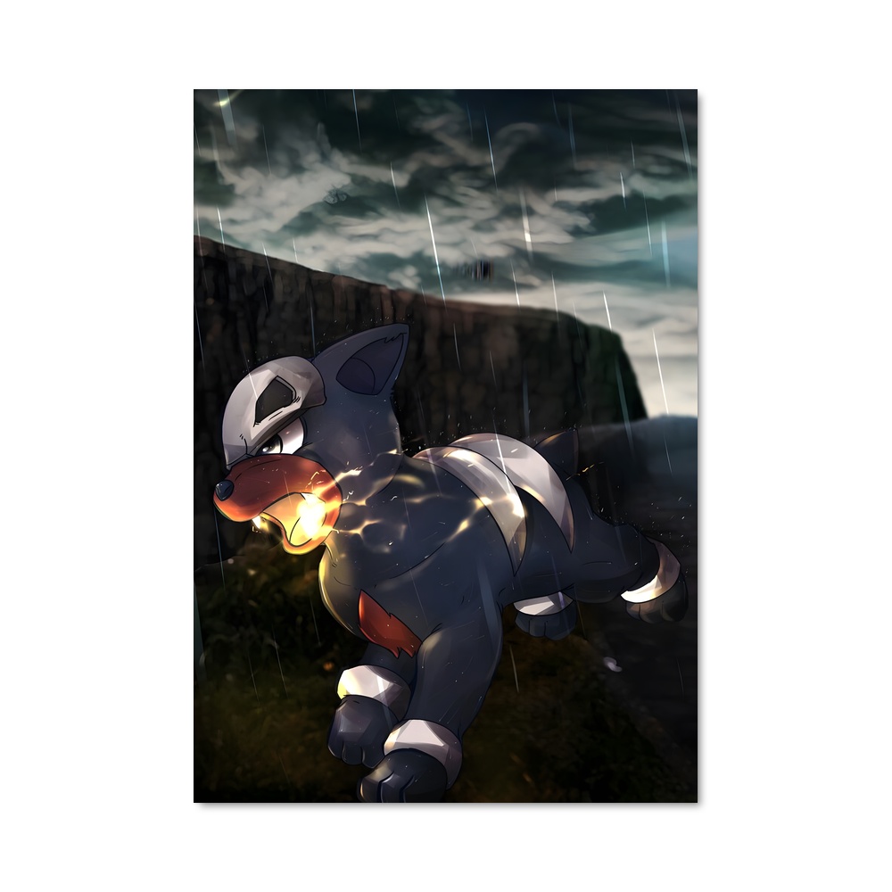 Poster Houndour en Vol – affiche Pokemon