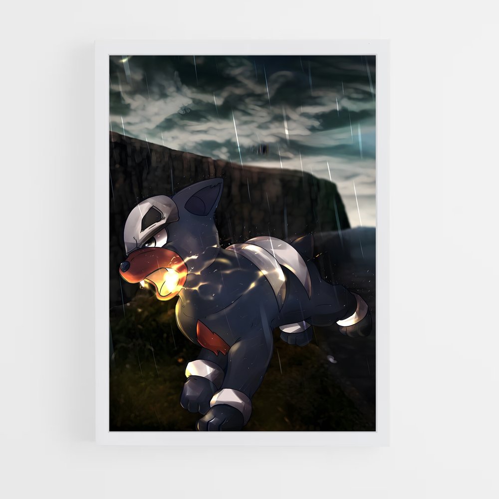 Poster Houndour en Vol – affiche Pokemon (vue 3)