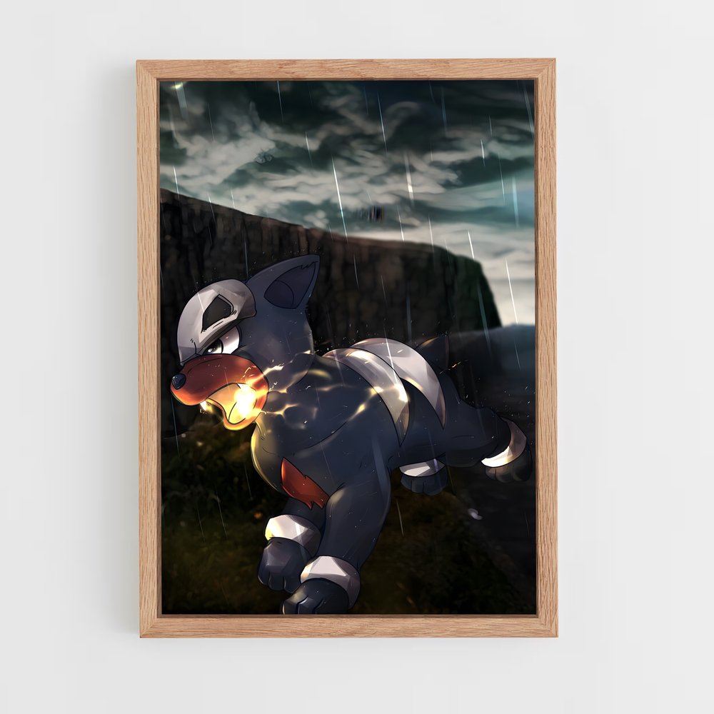 Poster Houndour en Vol – affiche Pokemon (vue 4)