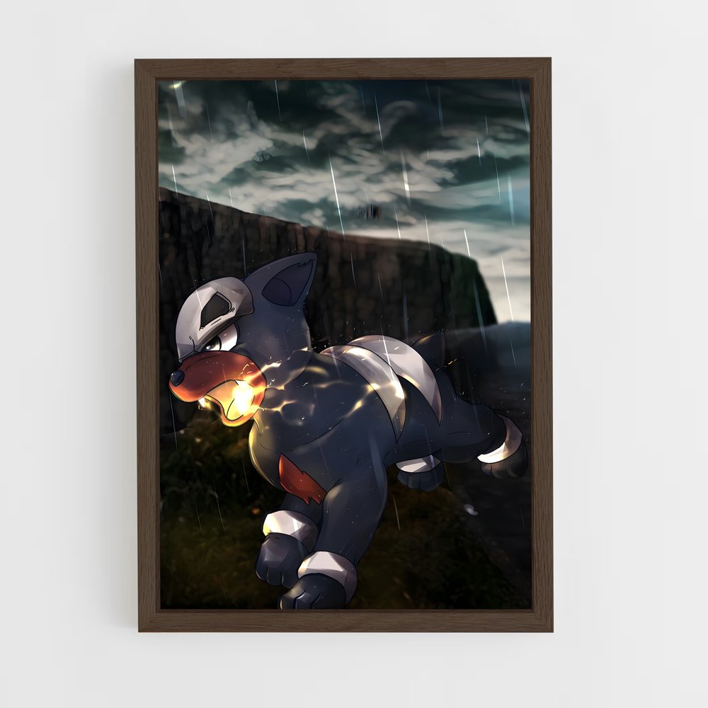 Poster Houndour en Vol – affiche Pokemon (vue 5)