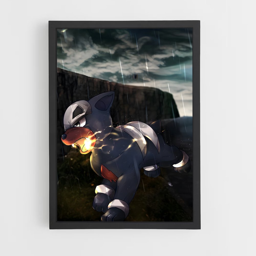 Poster Houndour en Vol – affiche Pokemon (vue 2)