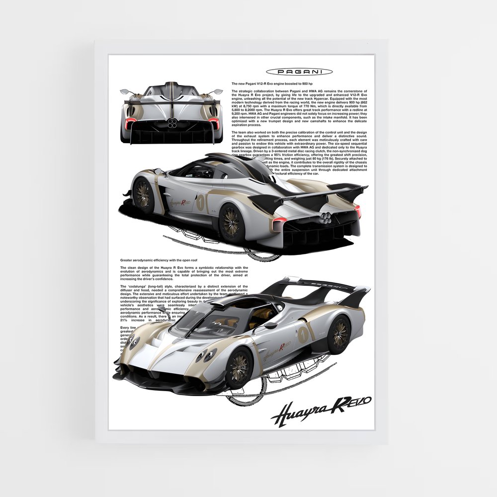 Poster Huayra Vision – affiche Pagani (vue 3)