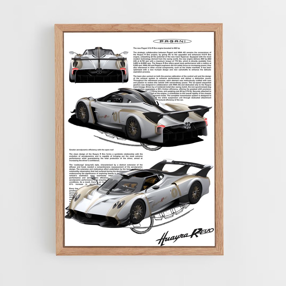 Poster Huayra Vision – affiche Pagani (vue 4)