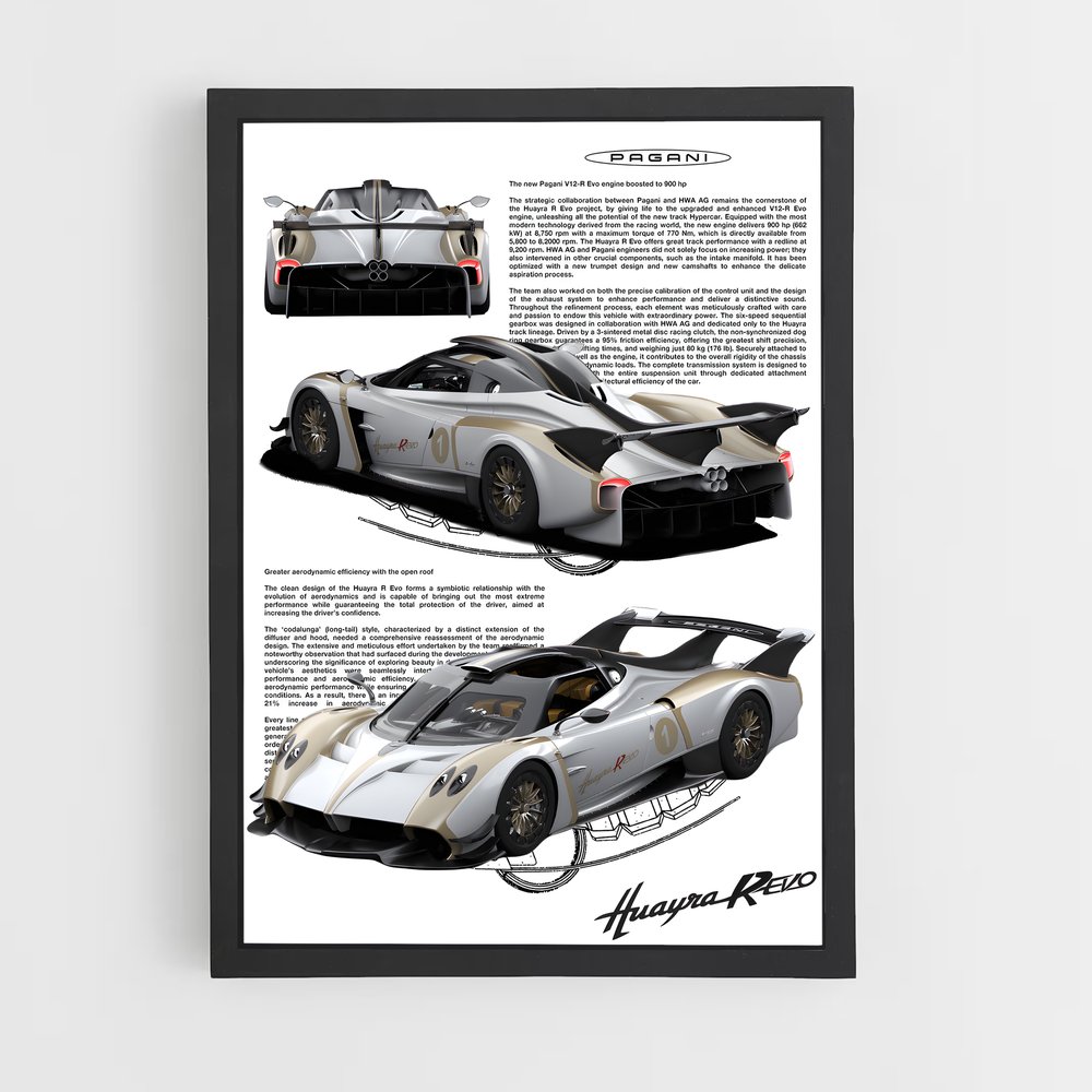 Poster Huayra Vision – affiche Pagani (vue 2)