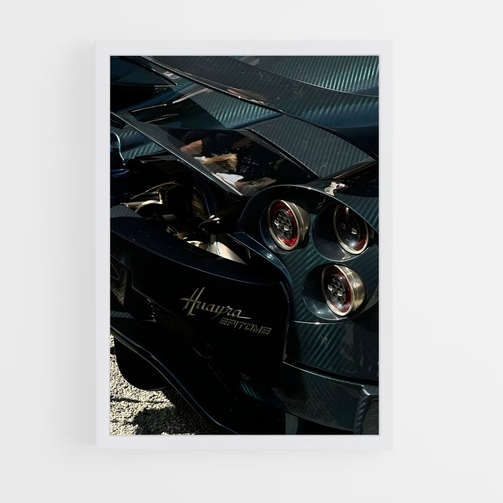 Poster Huayra Noir – affiche Pagani (vue 3)