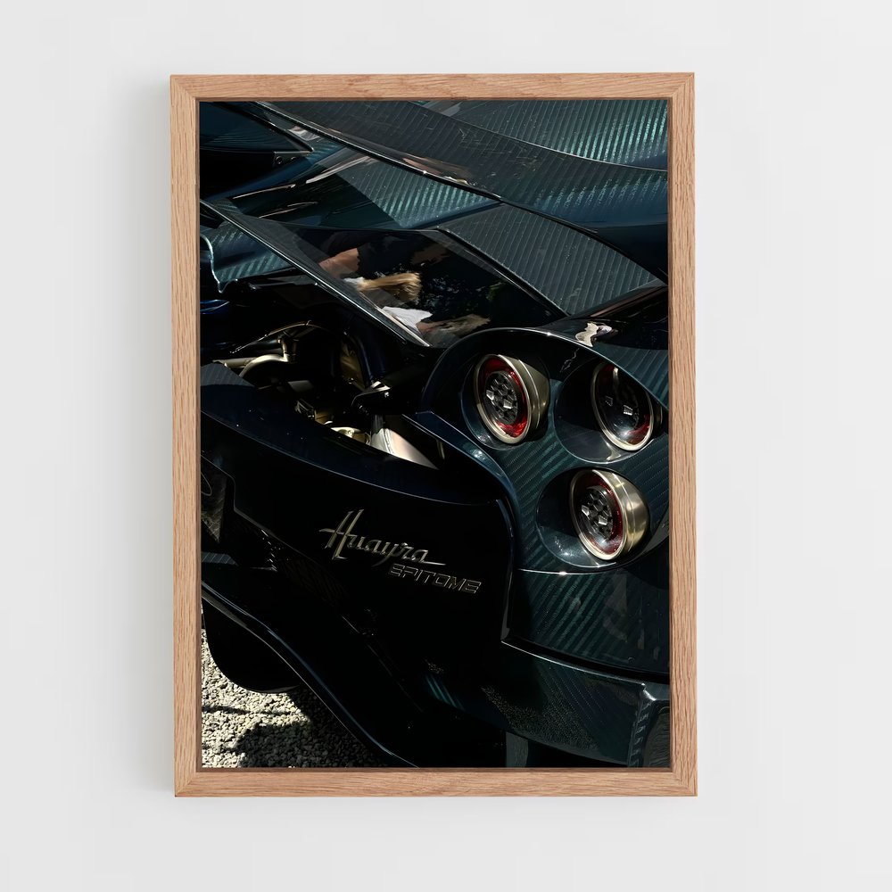 Poster Huayra Noir – affiche Pagani (vue 4)