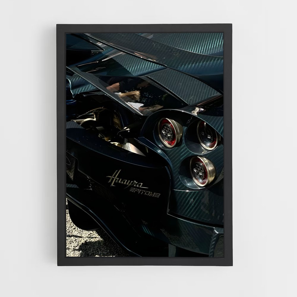Poster Huayra Noir – affiche Pagani (vue 2)