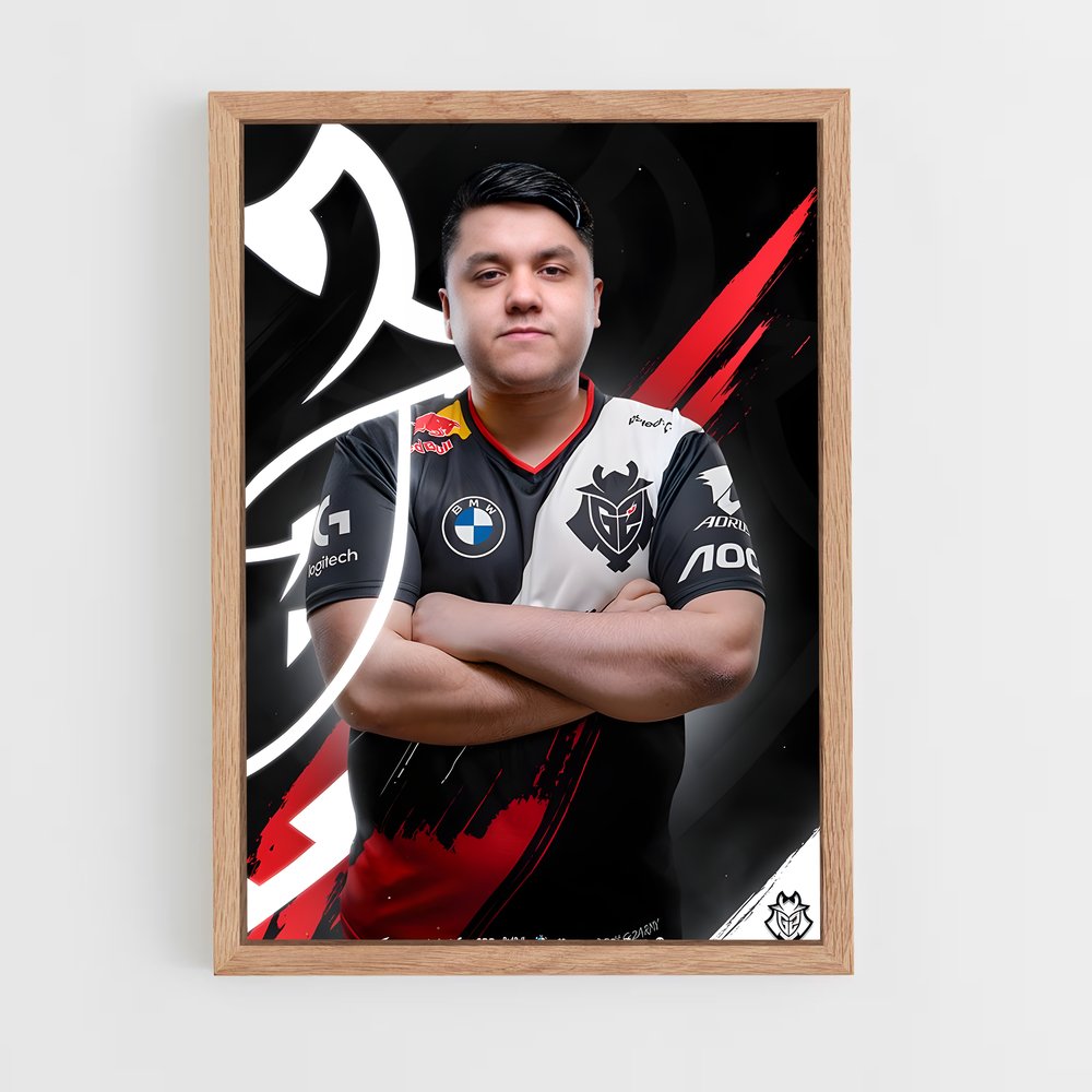 Poster Logo Noir et Blanc – affiche Esports (vue 4)
