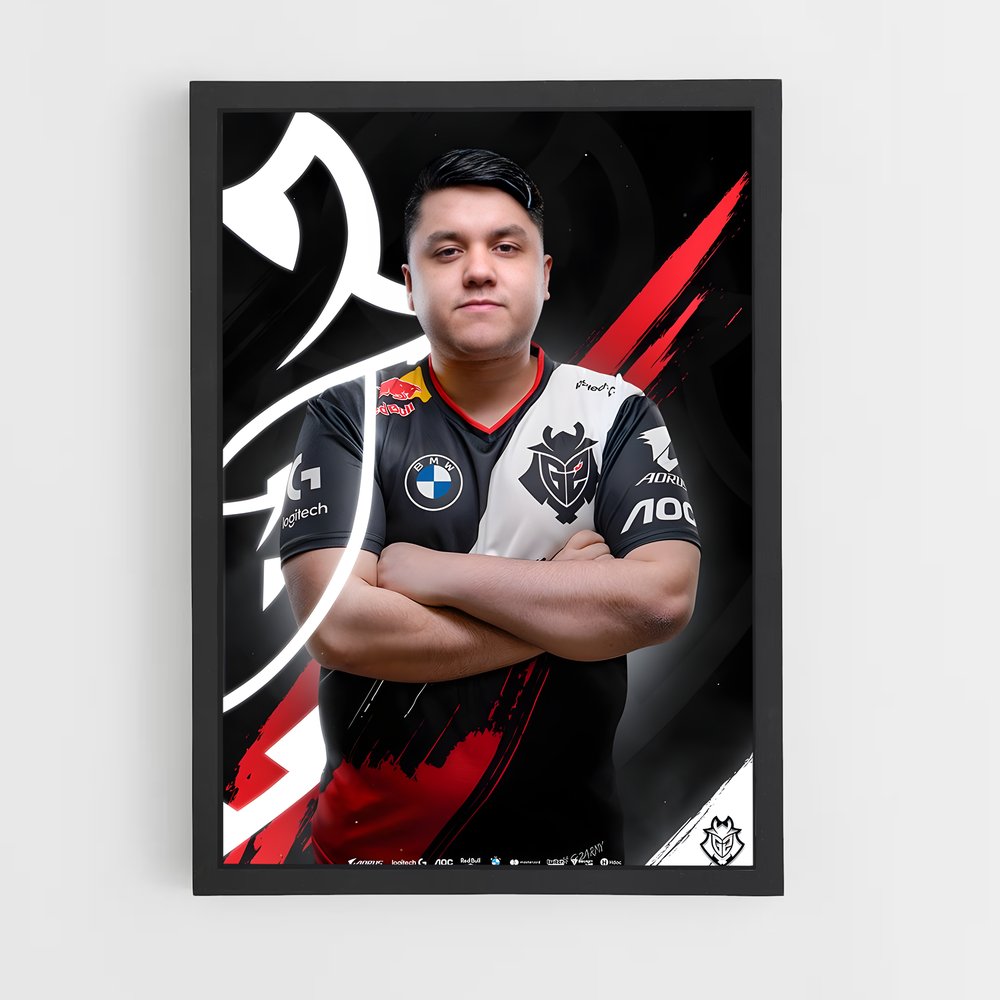 Poster Logo Noir et Blanc – affiche Esports (vue 2)