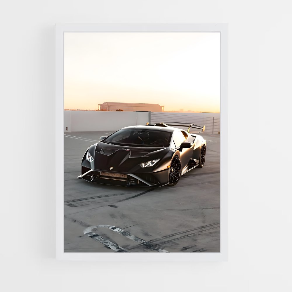 Poster Huracan Noir – affiche Lamborghini (vue 3)