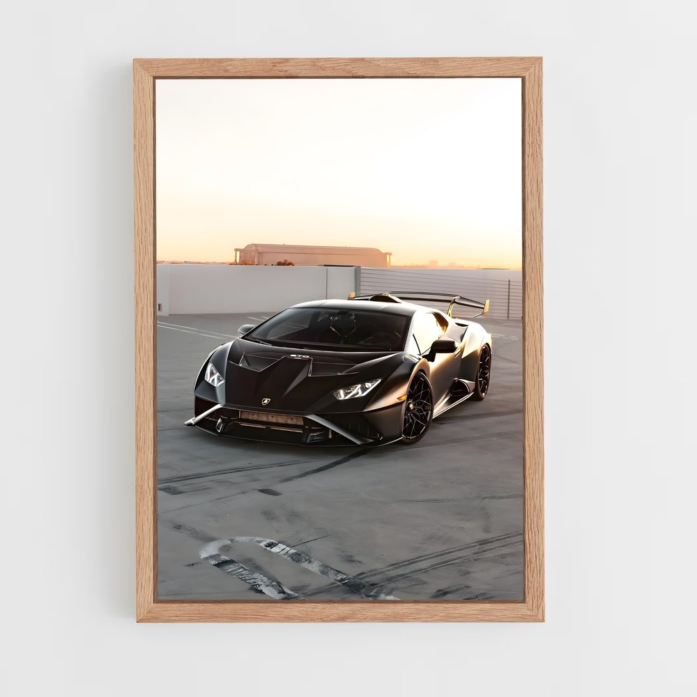 Poster Huracan Noir – affiche Lamborghini (vue 4)