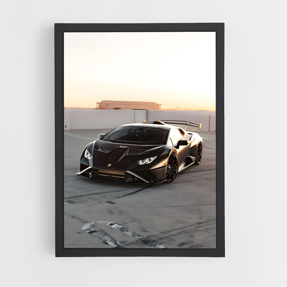 Poster Huracan Noir – affiche Lamborghini (vue 2)