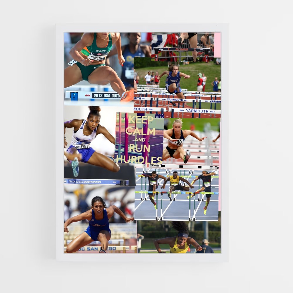 Poster Athlètes en Action – affiche Athlétisme (vue 3)
