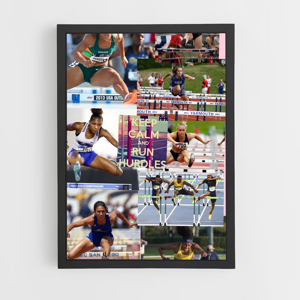 Poster Athlètes en Action – affiche Athlétisme (vue 2)