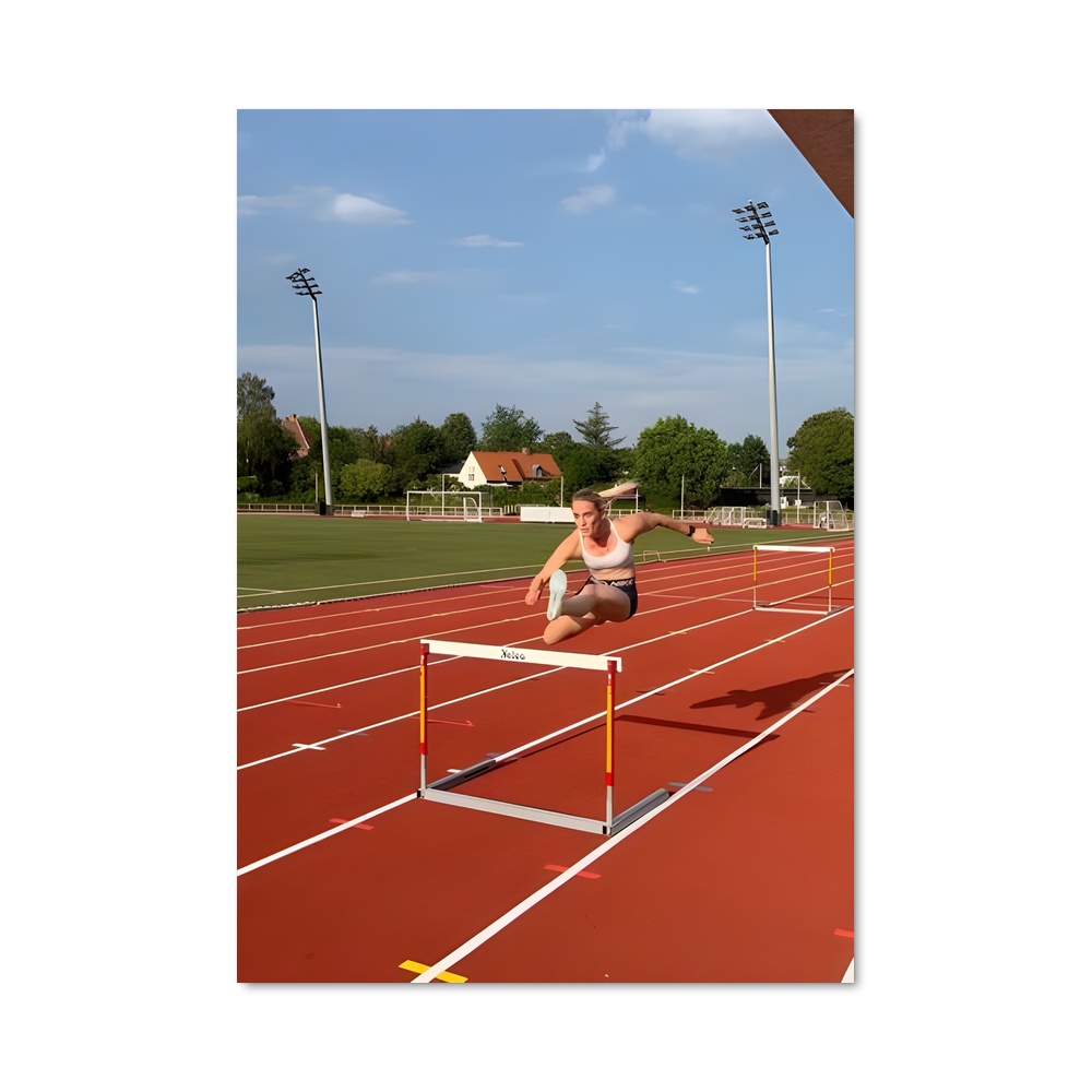 Poster Hurdles obstacles – affiche Athlétisme