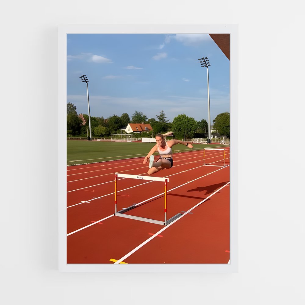 Poster Hurdles obstacles – affiche Athlétisme (vue 3)