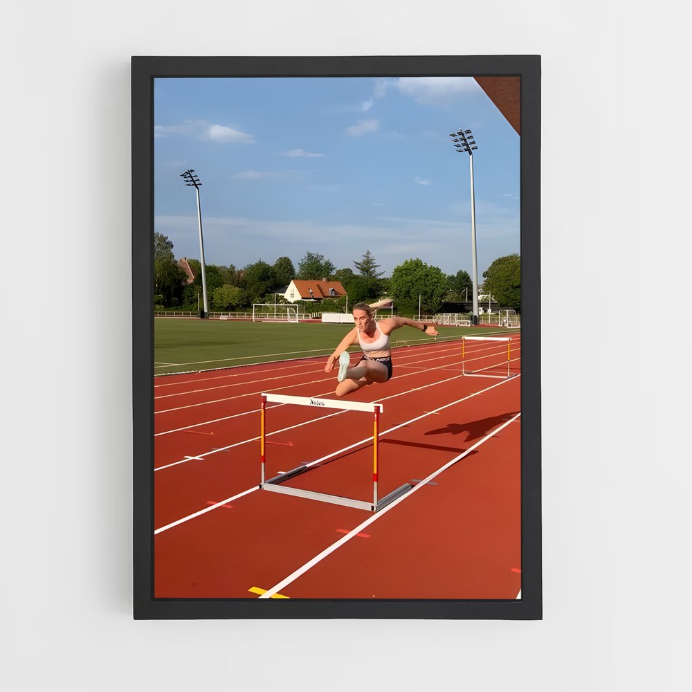Poster Hurdles obstacles – affiche Athlétisme (vue 2)